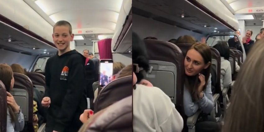 VIDEO: საოცარი კადრები! - თვითმფრინავის მგზარვების რეაქცია საქართველოს გამარჯვების შემდეგ
