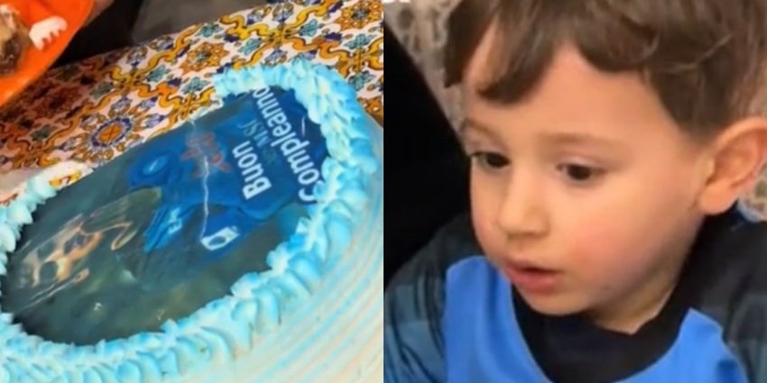 VIDEO: ცამდე ბედნიერი იყო! - იტალიელი ბავშვის რეაქცია როცა კვარას ტორტი აჩუქეს