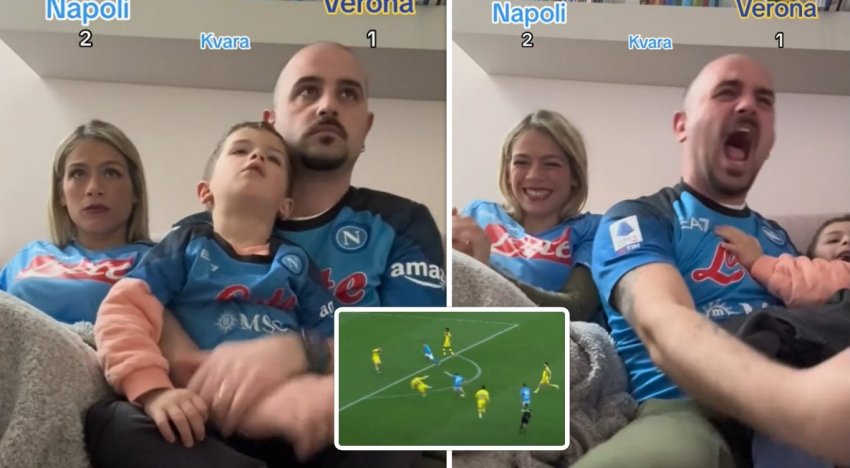 VIDEO: მთელი ოჯახი გააბედნიერა - როგორ იზეიმეს იტალიელებმა ხვიჩას გოლი