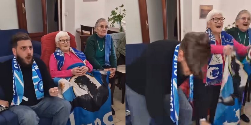 VIDEO: ენით აღუწერელი ემოციები! - როგორ აღნიშნეს “ნაპოლის” ასაკოვანმა გულშემატკივრებმა ხვიჩას გოლი
