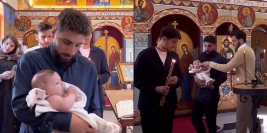 VIDEO: კვარაცხელია ნათლიაა! - ზურიკო დავითაშვილის შვილი გაქრისტიანდა