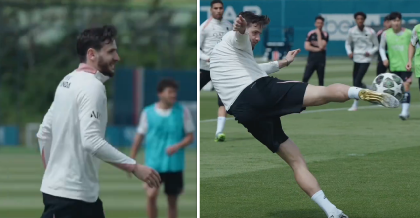 VIDEO: ეს რა იყო! - ხვიჩა კვარაცხელიამ ჩემპიონთა ლიგის ფინალის წინ ვარჯიშზე საოცრება ჩაიდინა