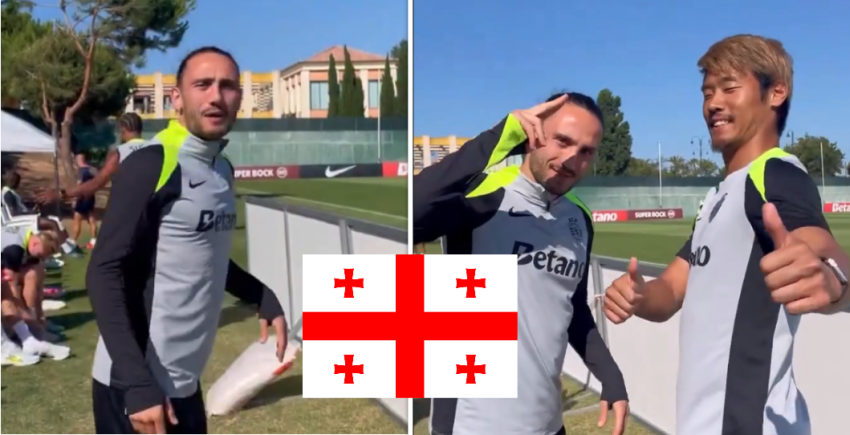 VIDEO: გიორგი ქოჩორაშვილმა თავის ახალ თანაგუნდელს ქართული სიტყვები ასწავლა