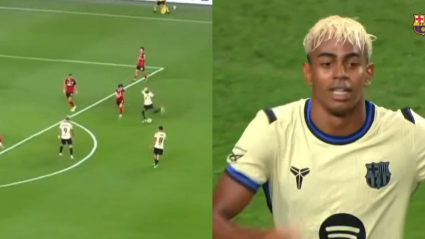 VIDEO: თავის სტილში - ლამინე იამალის პირველი გოლი ახალ სეზონში