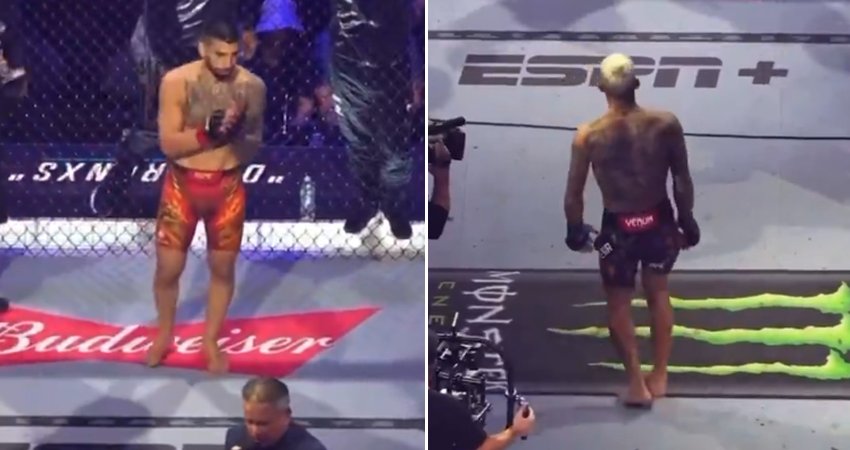 VIDEO: ის რაც კადრში არ გამოჩნდა! - რას აკეთებდა ილია თოფურია ოლივეირასთან ბრძოლი დაწყებამდე