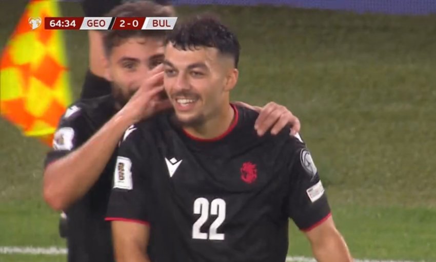 VIDEO: ანგარიში გამანადგურებელია! - გიორგი მიქაუტაძის გოლი ბულგარეთის ნაკრების კარში