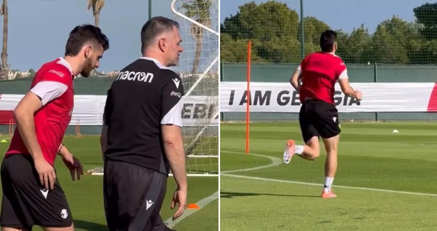 VIDEO: ვინ თქვა არ იქნებაო? - კვარაცხელია ნაკრების ვარჯიშზე სრული შემართებით გამოჩნდა