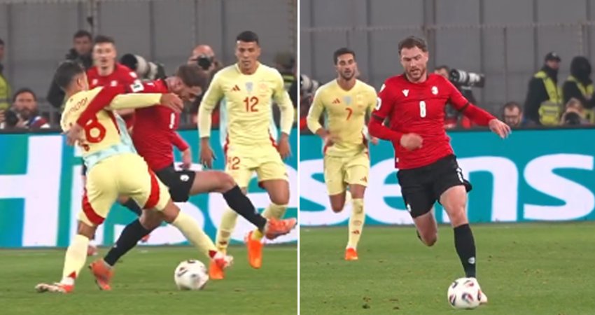 VIDEO: ესპანელი მცველი ადგილზე გაყინა! - ბუდუ ზივზივაძის ძალიან მაგარი ქმედება