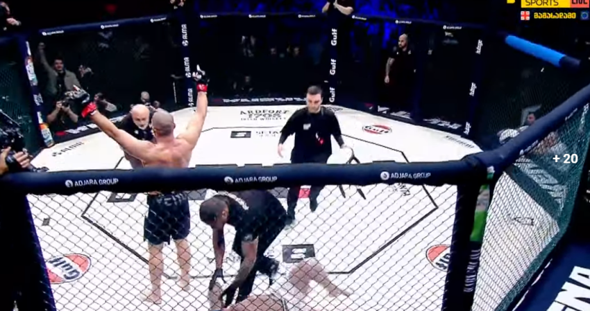 VIDEO: არიიიიიიიიიიიიის! - მერაბ შარიქაძის გამარჯვება სადებიუტო ბრძოლაში