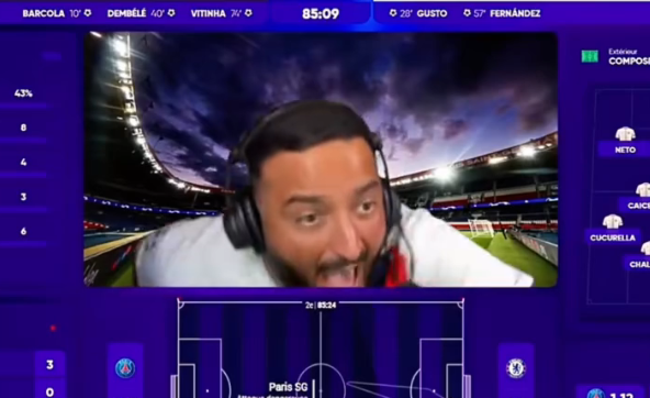 VIDEO: ტანზე გაიხადა, გაგიჟდააა! - ფრანგი სტრიმერის რეაქცია კვარას გოლზე