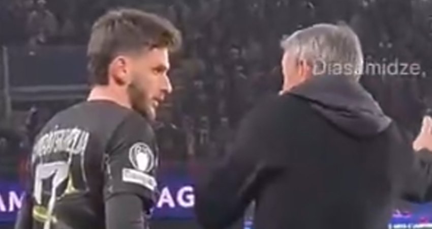 VIDEO: ის, რაც ტელეგვიზორში არ გამოჩნდა! - რა მოხდა ენრიკესა და კვარას შორის ხვიჩას მოედანზე შესვლამდე