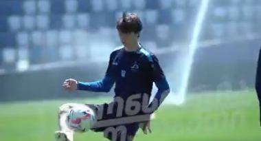 VIDEO: თორნიკე კვარაცხელია დინამოს პირველი გუნდის ვარჯიშზე გამოჩნდა