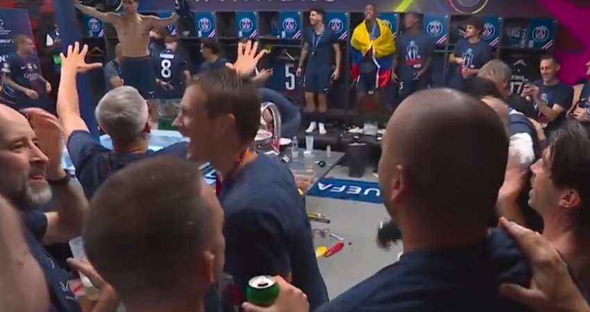 VIDEO: სიგიჟეა! - რა მოხდა პსჟ-ს გასახდელში ფინალის შემდეგ