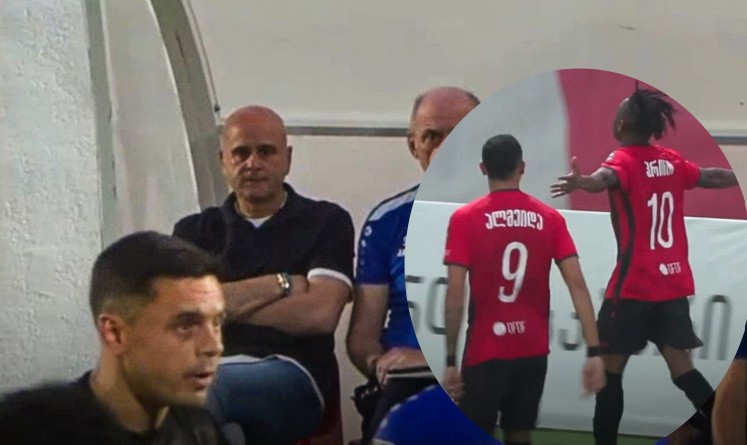 VIDEO: ქეცბაიას ემოცია, როცა რუსთავმა დინამოსთან ანგარიში 3:0 გახადა